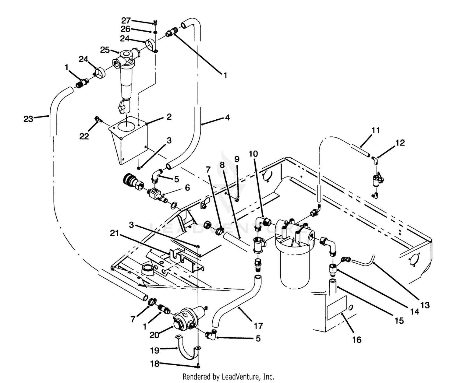 Filter  Regulator Plumbing Assembly