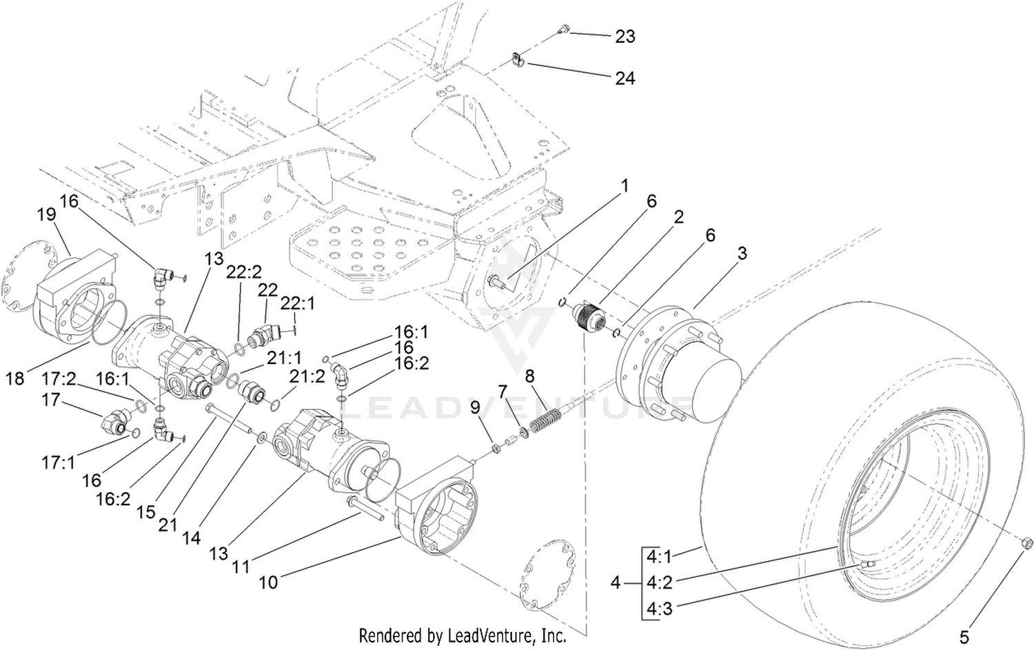 Front Drive and Brake Assembly