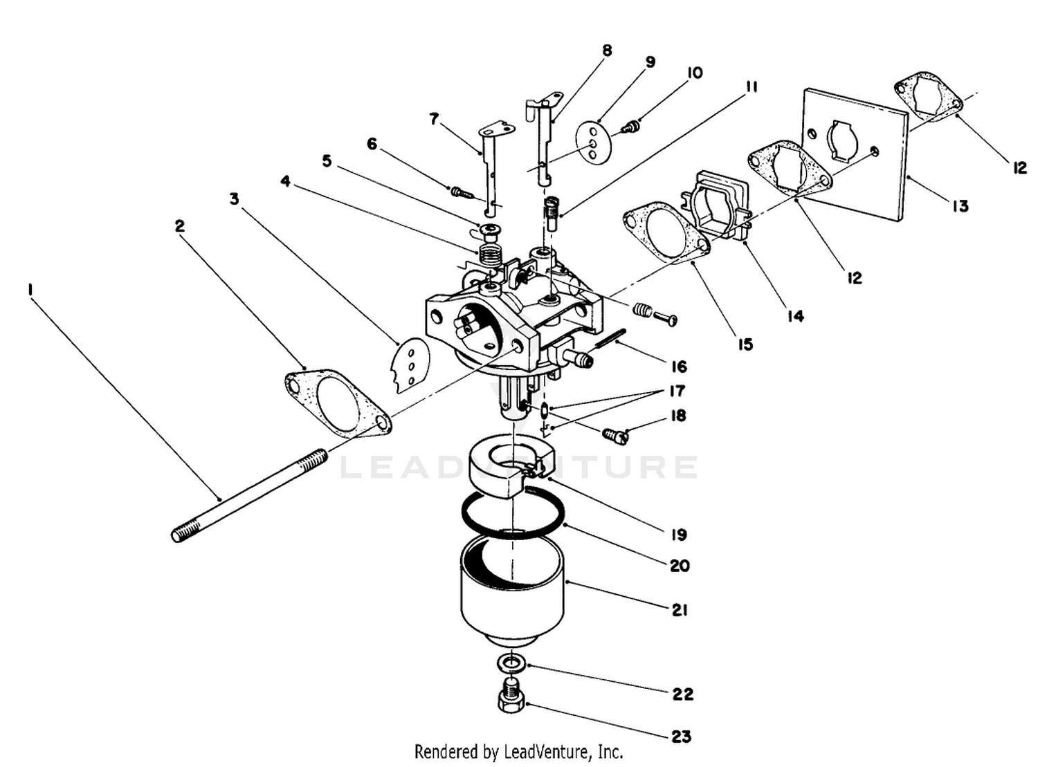 Carburetor Assembly Engine 47pe-4 (used On Units With Serial No.6000101-6002073) Engine 47pf-5 (used On Units With Serial No. 6002074  Up)