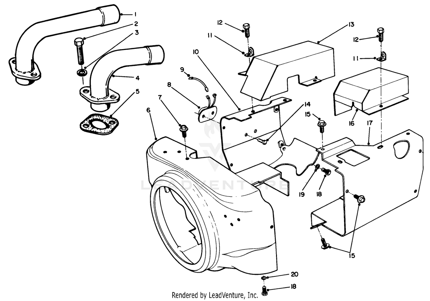 Engine, Onan Model No. B48g-Ga020 Type No. 4051c Engine Air Housing