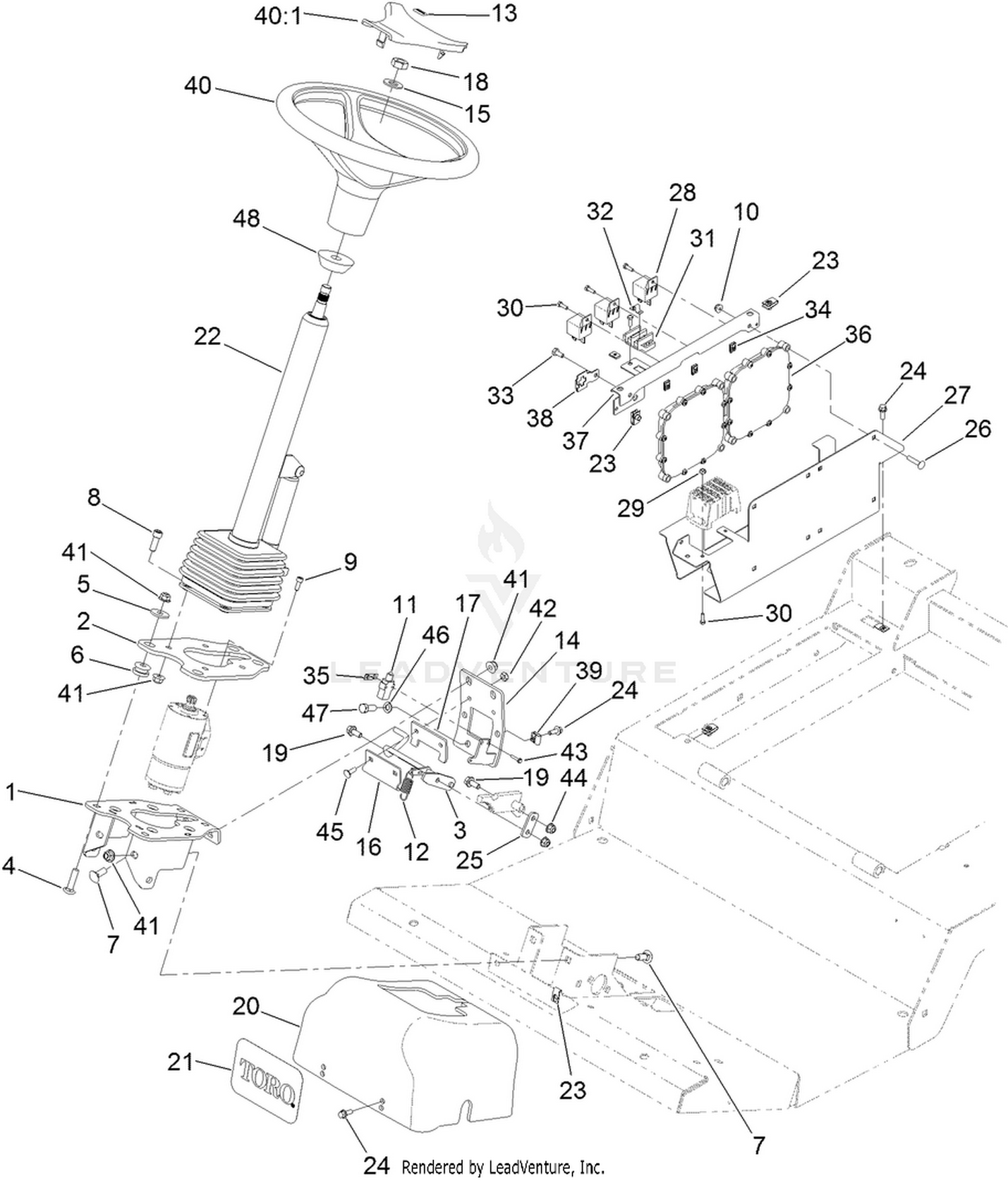 Steering and Controller Assembly