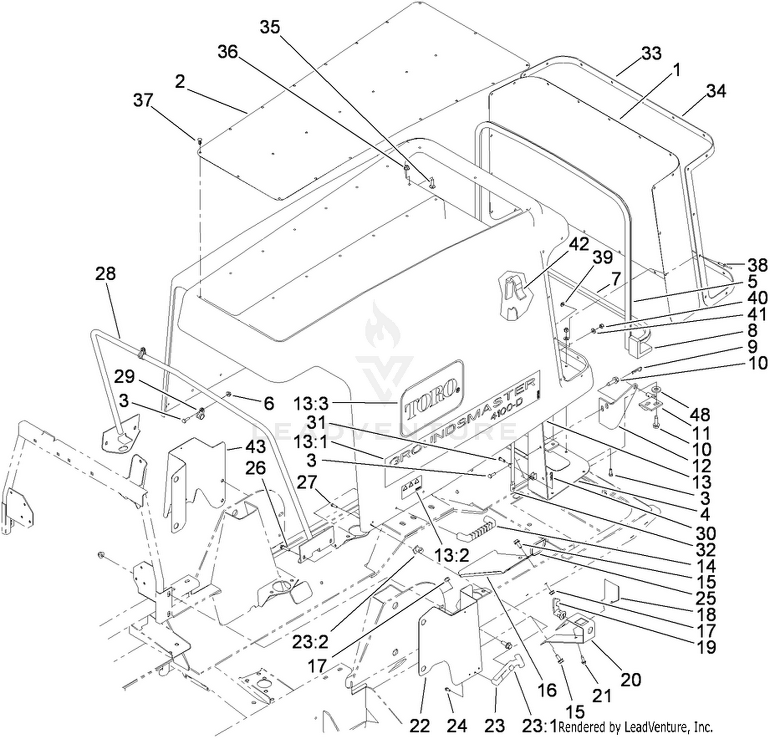 Hood and Screen Assembly