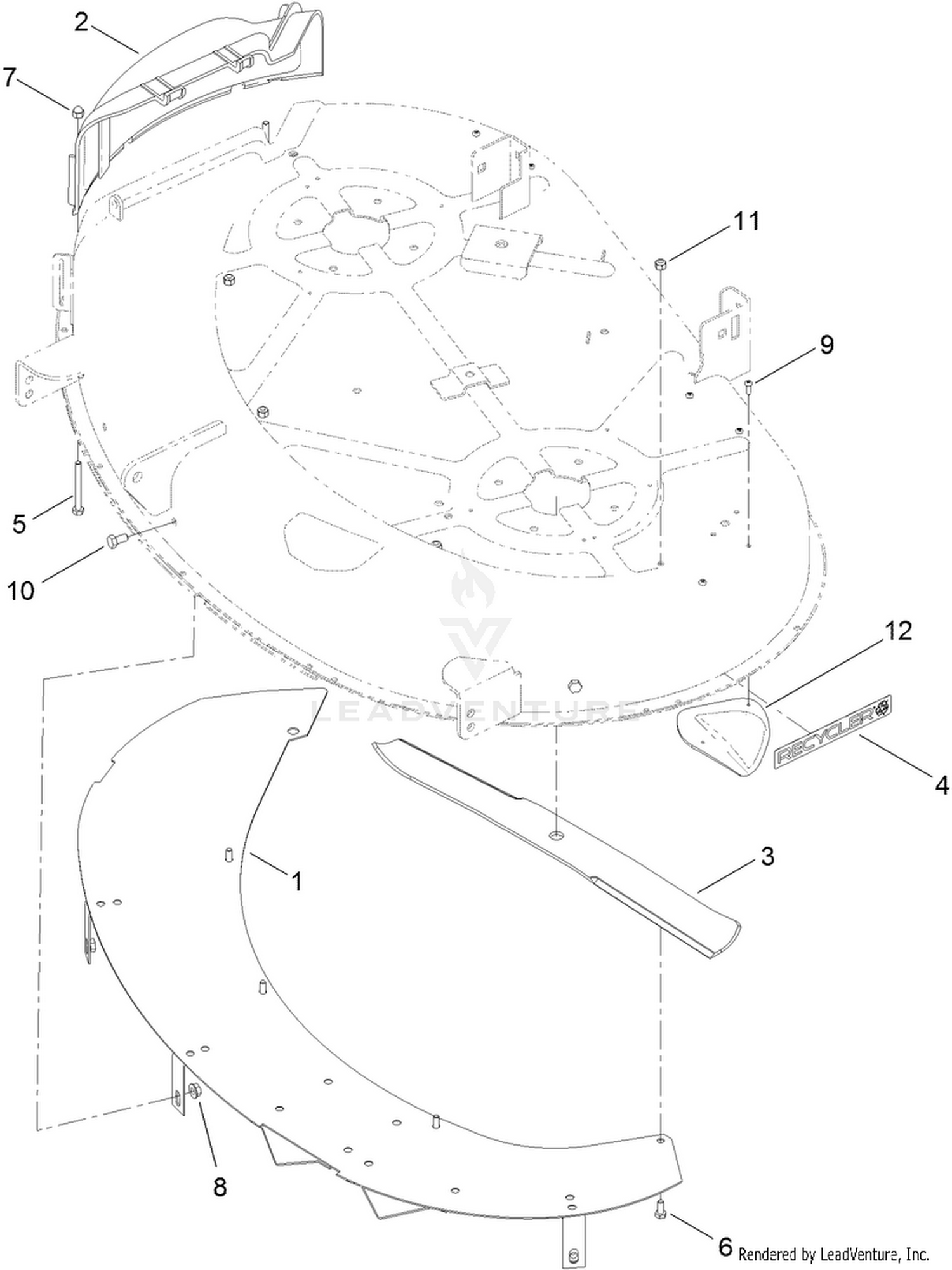 42 Inch Deck Recycler Kit Assembly