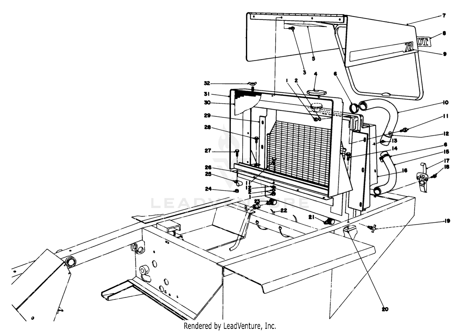 Radiator  Hood Assembly