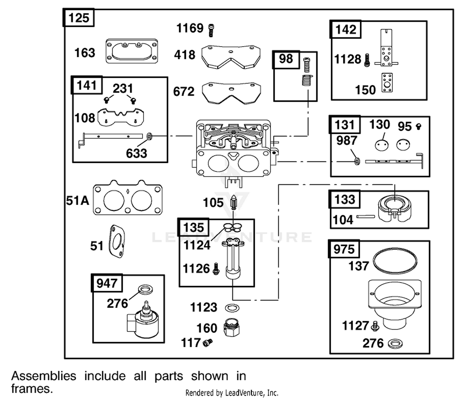 Carburetor Assembly Engine Briggs and Stratton Model 406777-0157-E1
