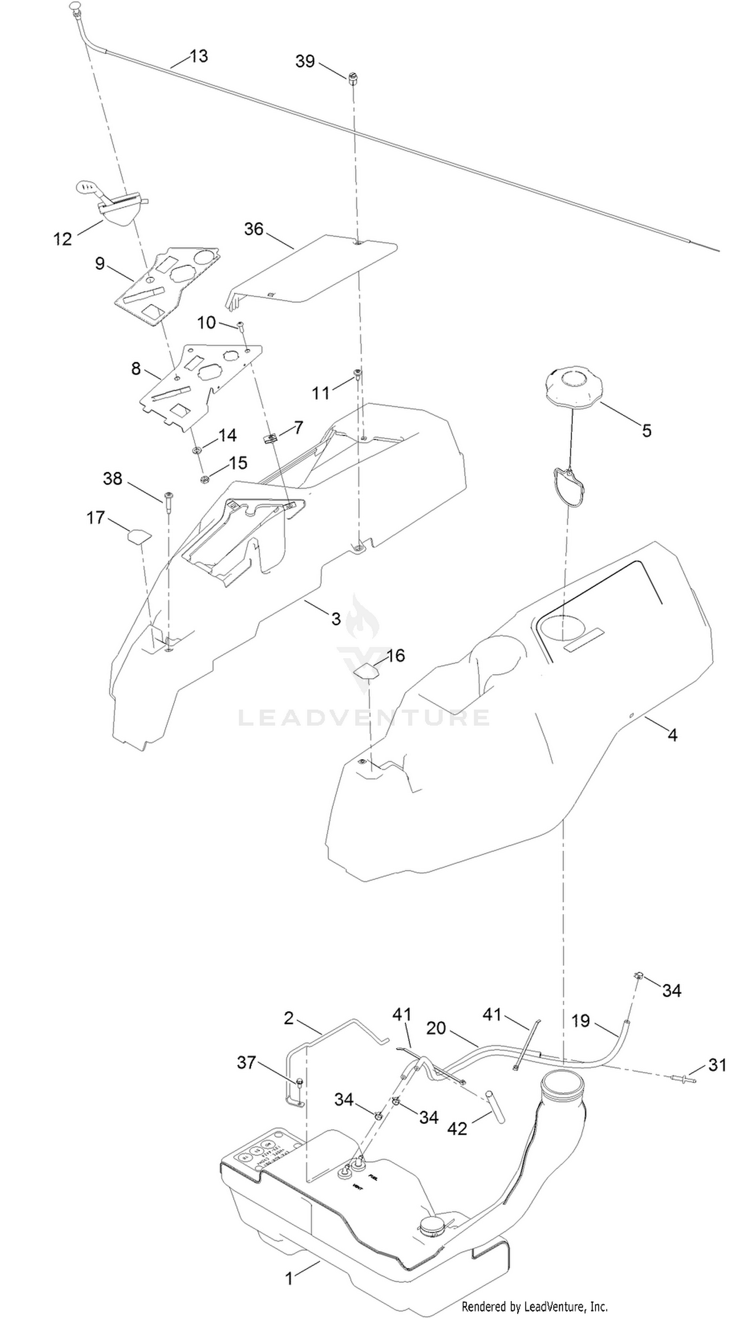 Body Styling and Fuel Tank Assembly