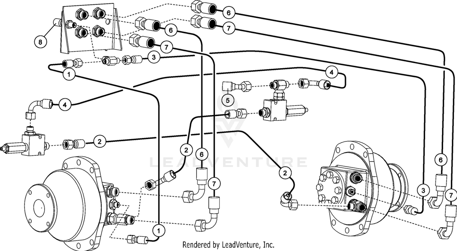 Hydraulic Hoses - Rear Transmission