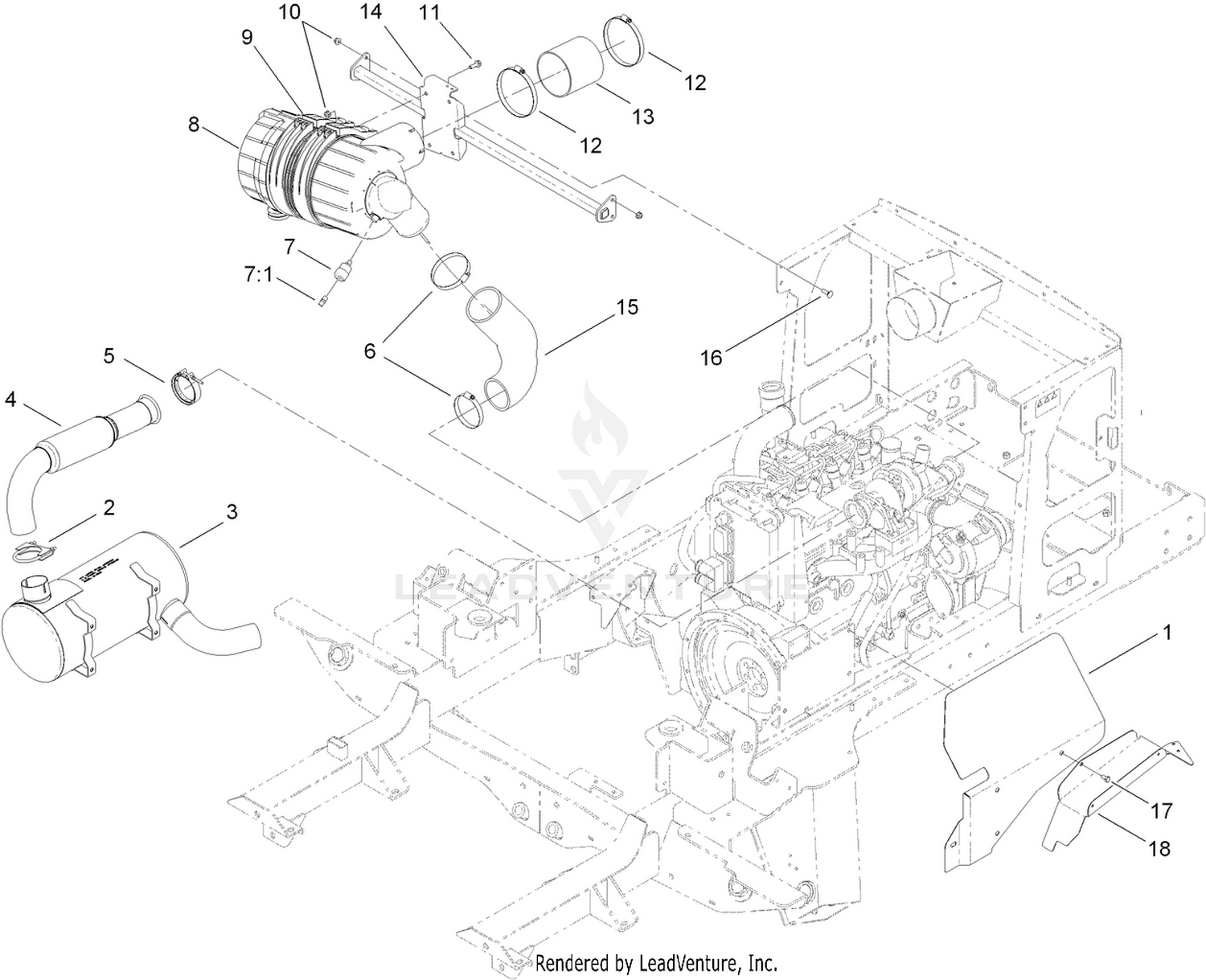 Air Cleaner and Muffler Assembly