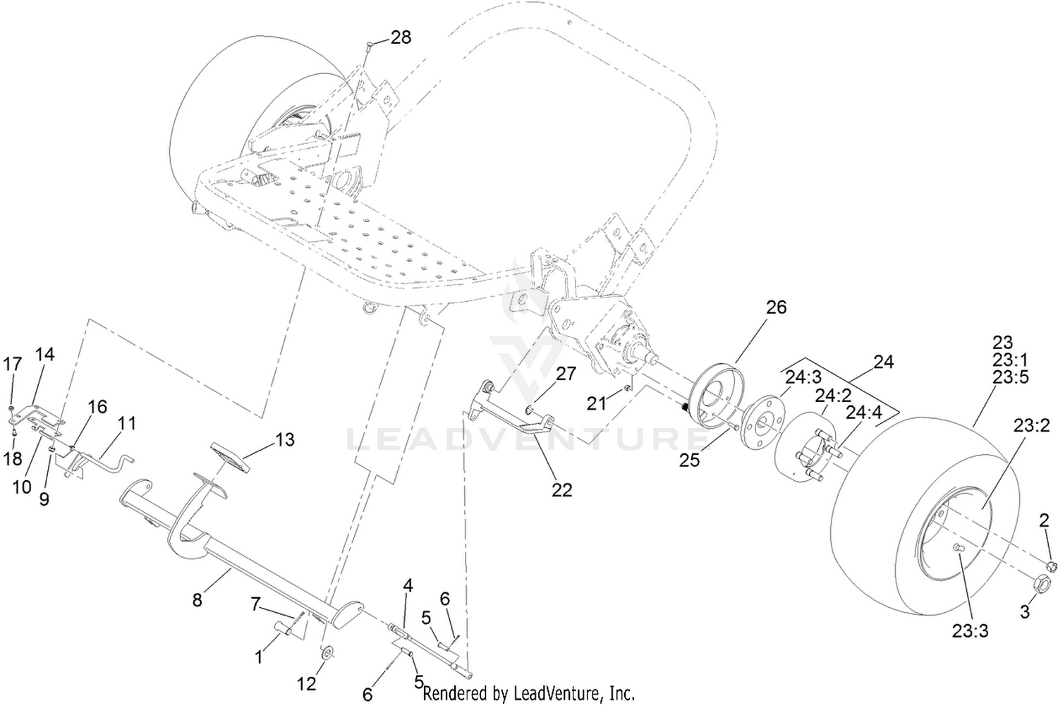 Front Wheel and Brake Assembly