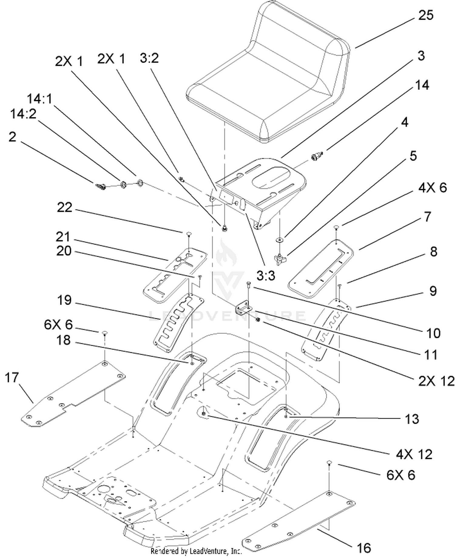 Rear Body and Seat Assembly