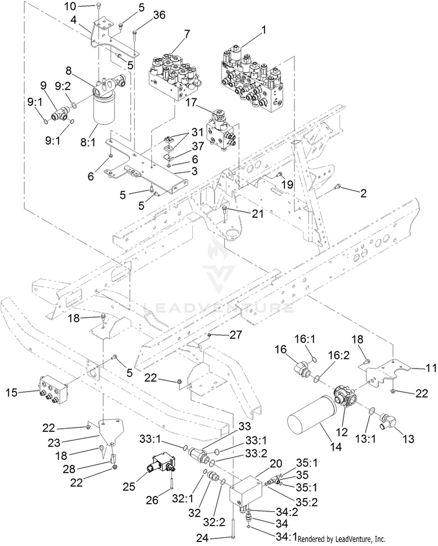 Hydraulic Valve Mounting Assembly