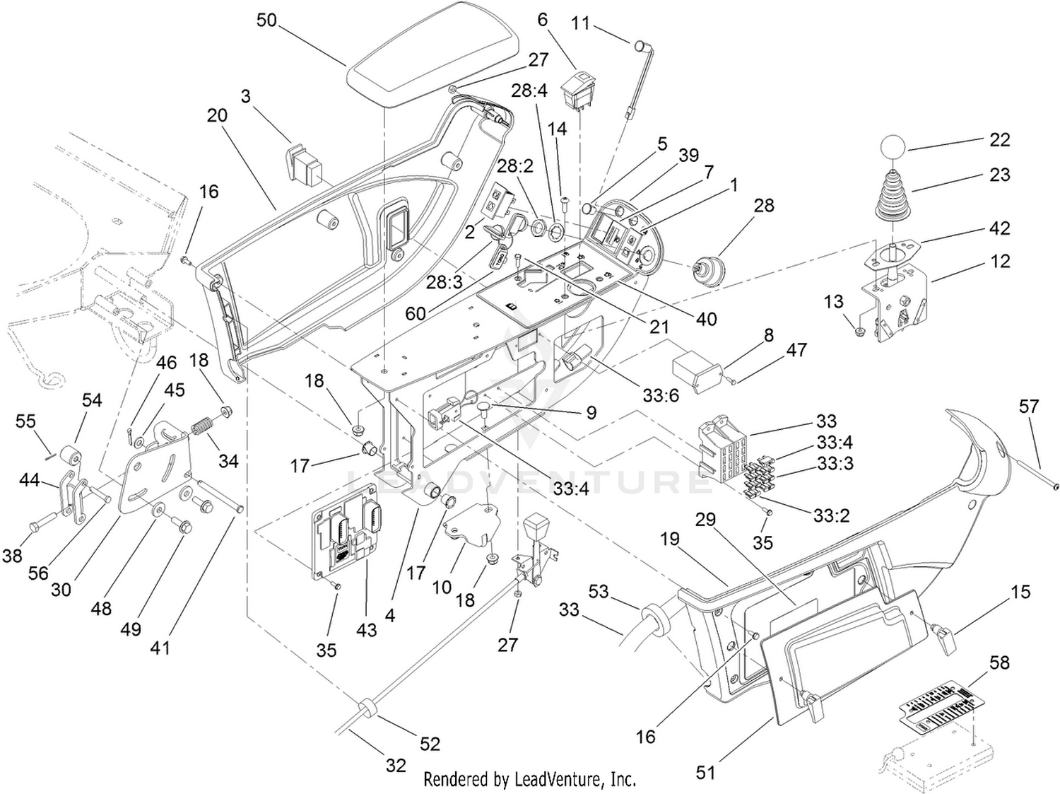 Console and Control Arm Assembly