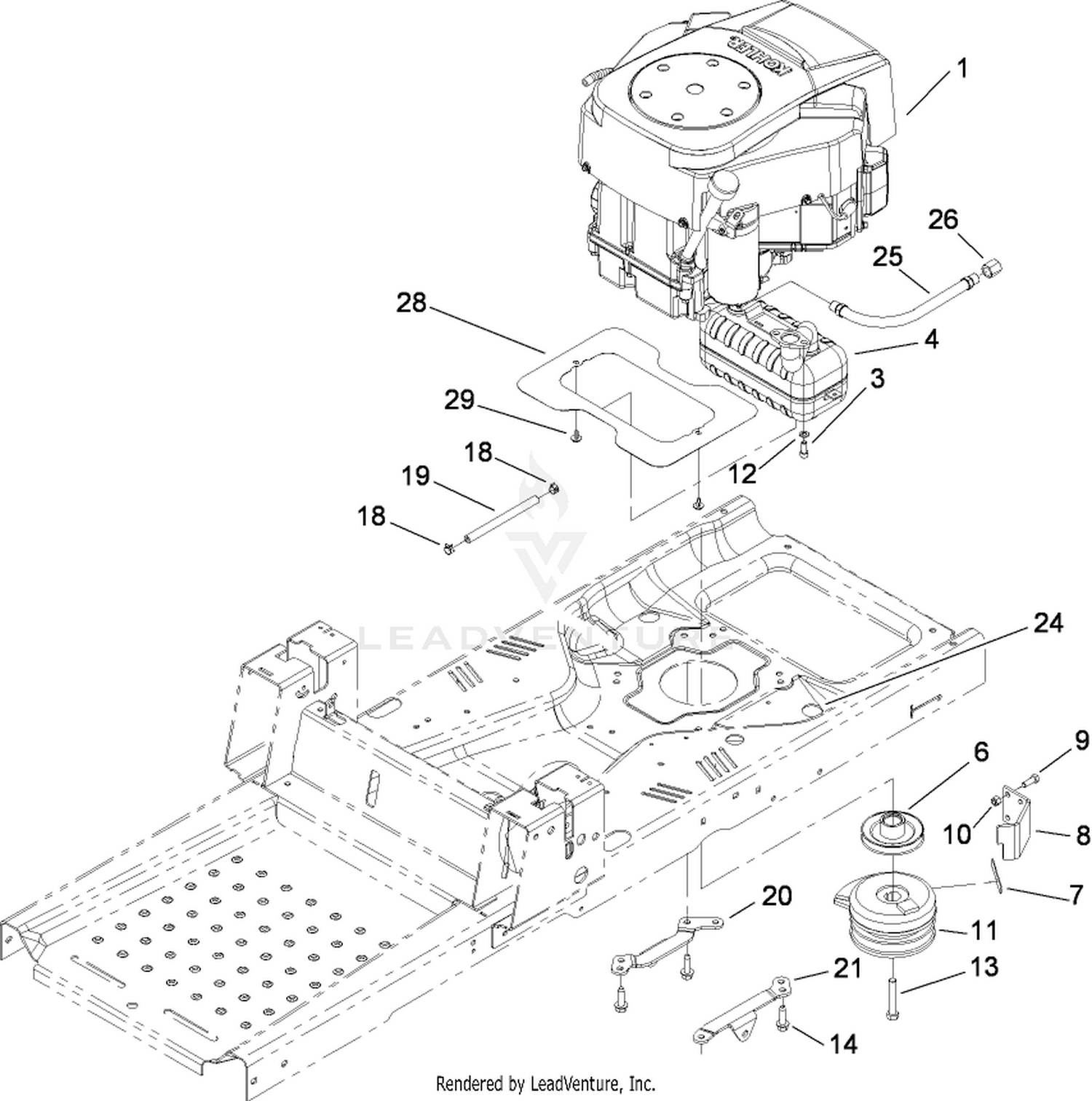 Engine and Clutch Assembly