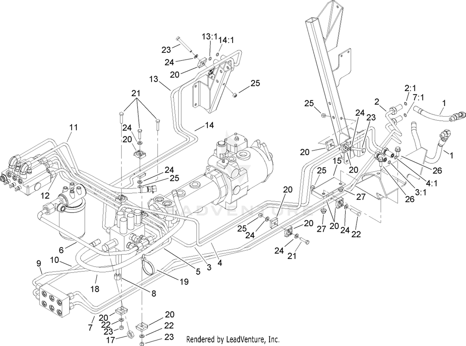 Hydraulic Lift Line Assembly
