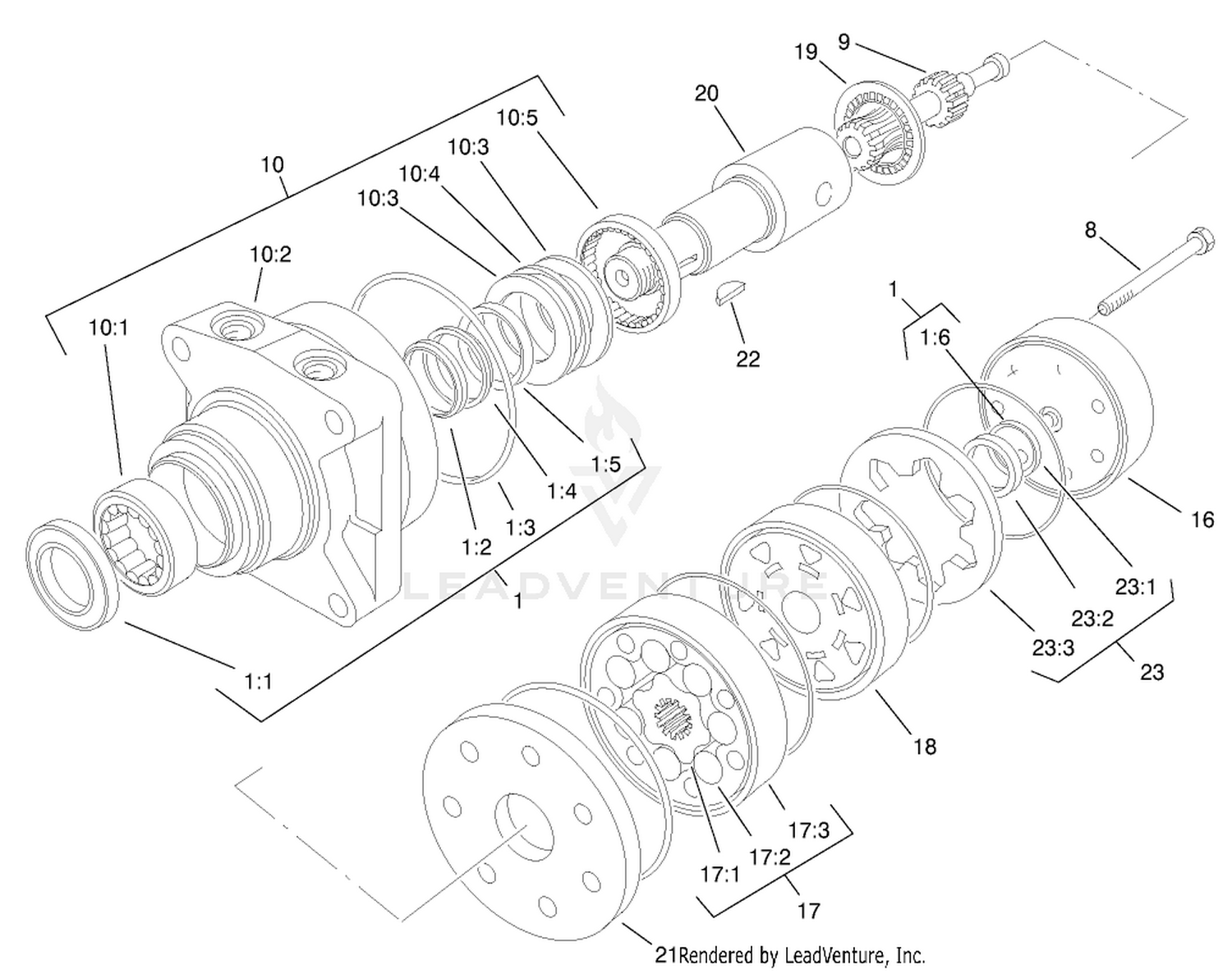 Hydraulic Motor Assembly No. 75-9990