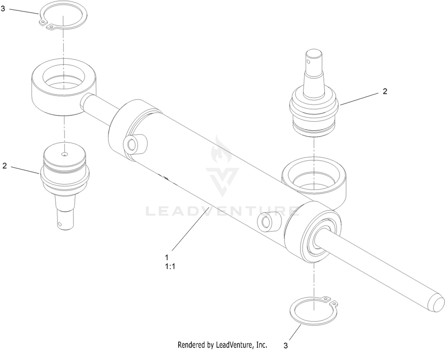 Steering Cylinder Assembly No. 161-4698