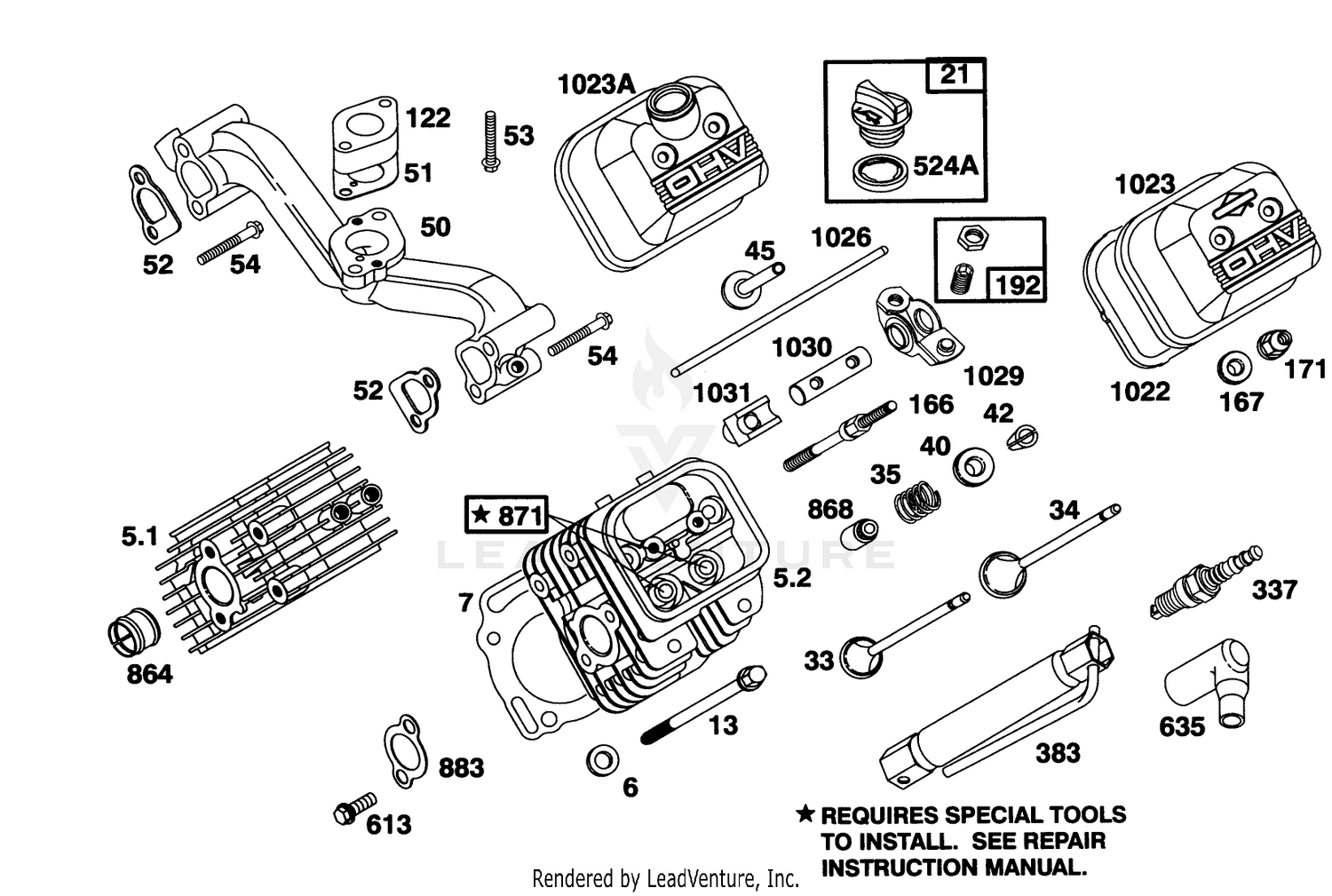 Engine Briggs  Stratton Model 303447-0479-01 2