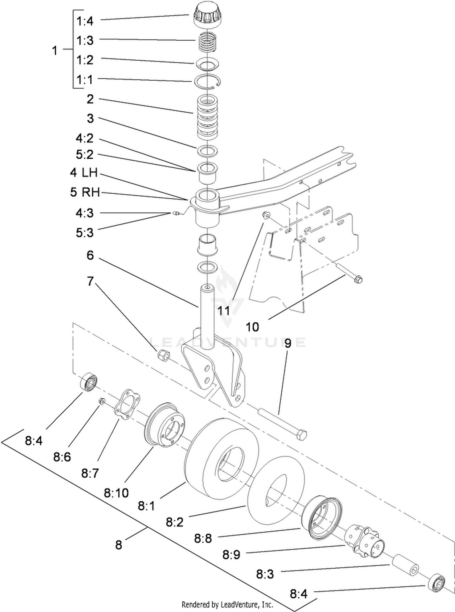 Caster Arm Assembly