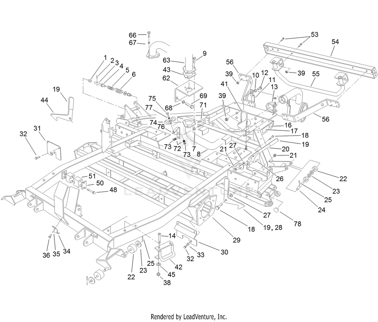 Frame and Muffler Assembly