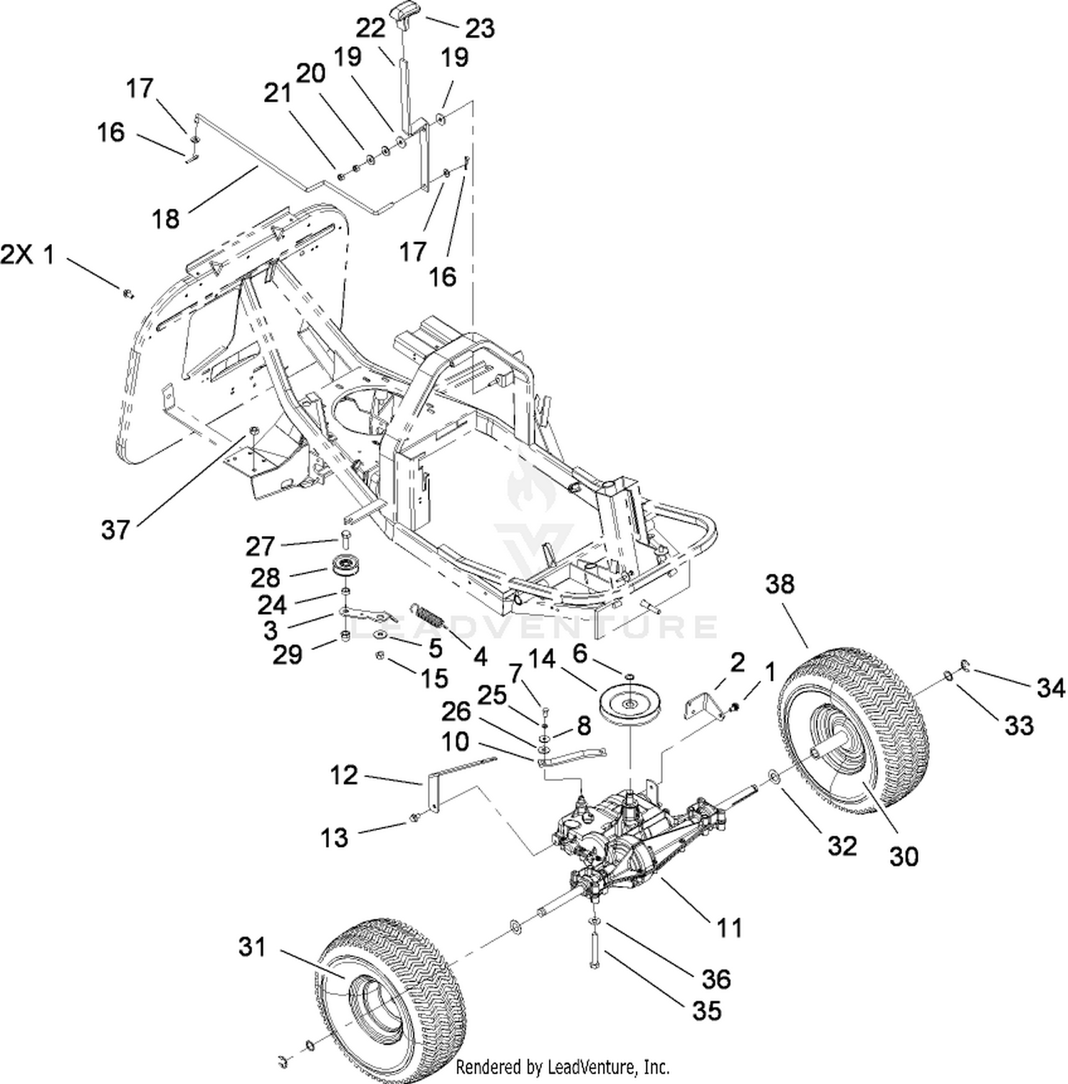 Gear Transmission and Linkage Assembly