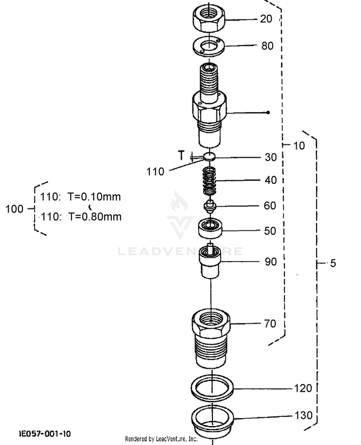 Nozzle Holder (Component Parts) Assembly