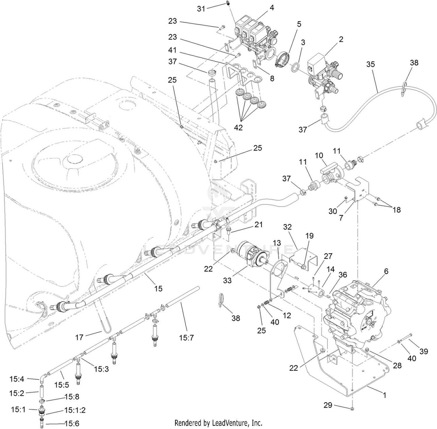 Spray Pump and Valve Assembly