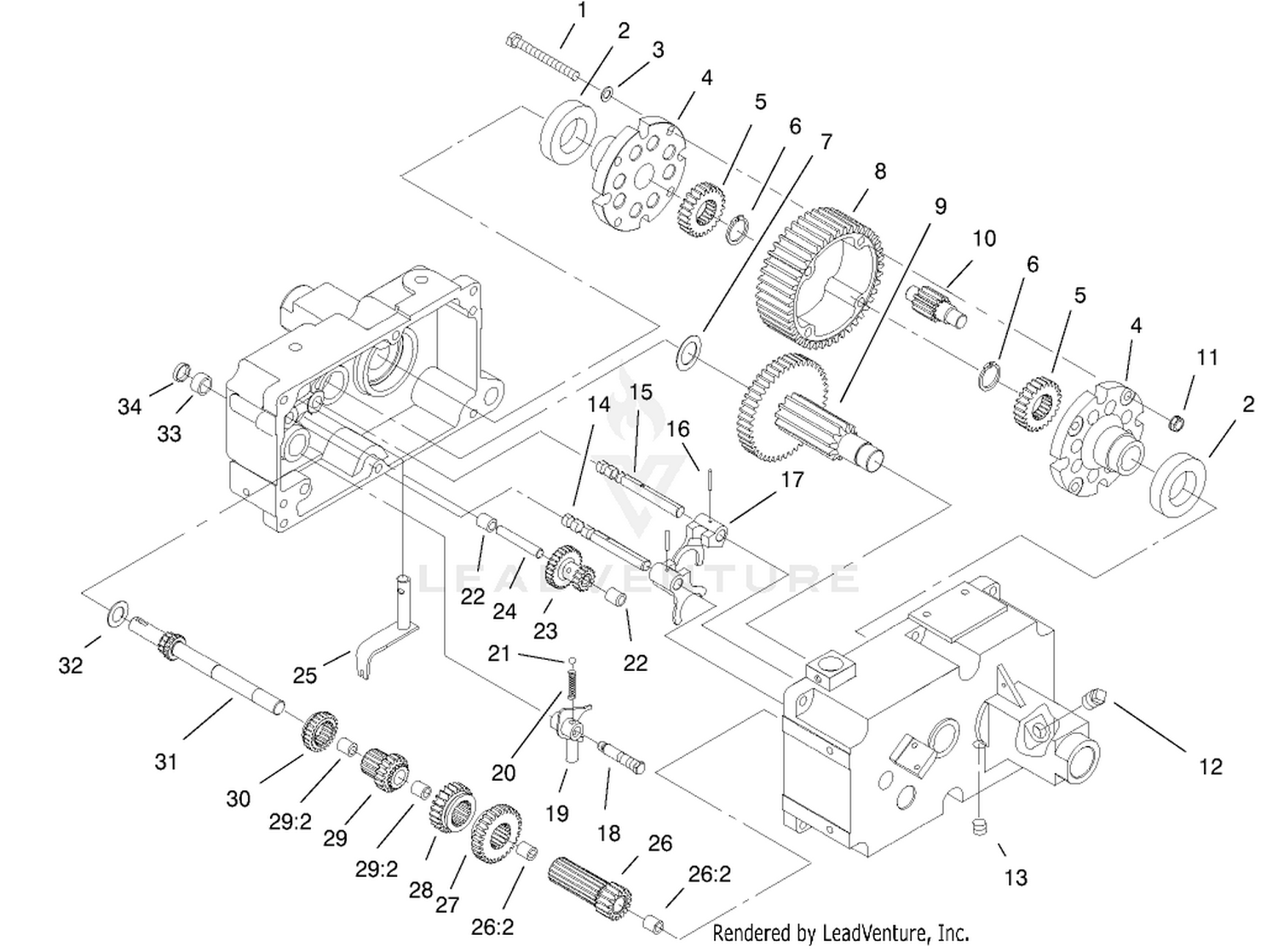 Transmission 8-Speed 8 Pinion (cont.)(model 73449 Only)