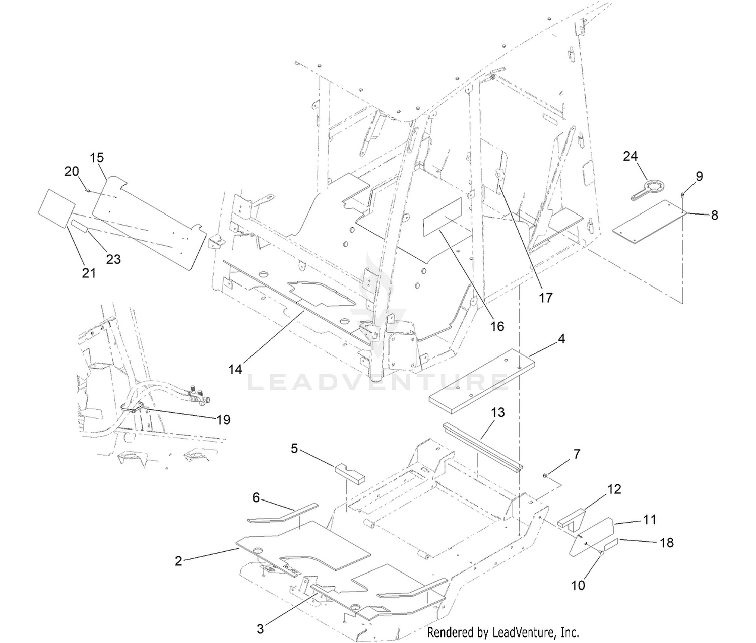 Cab Step and Flooring Assembly
