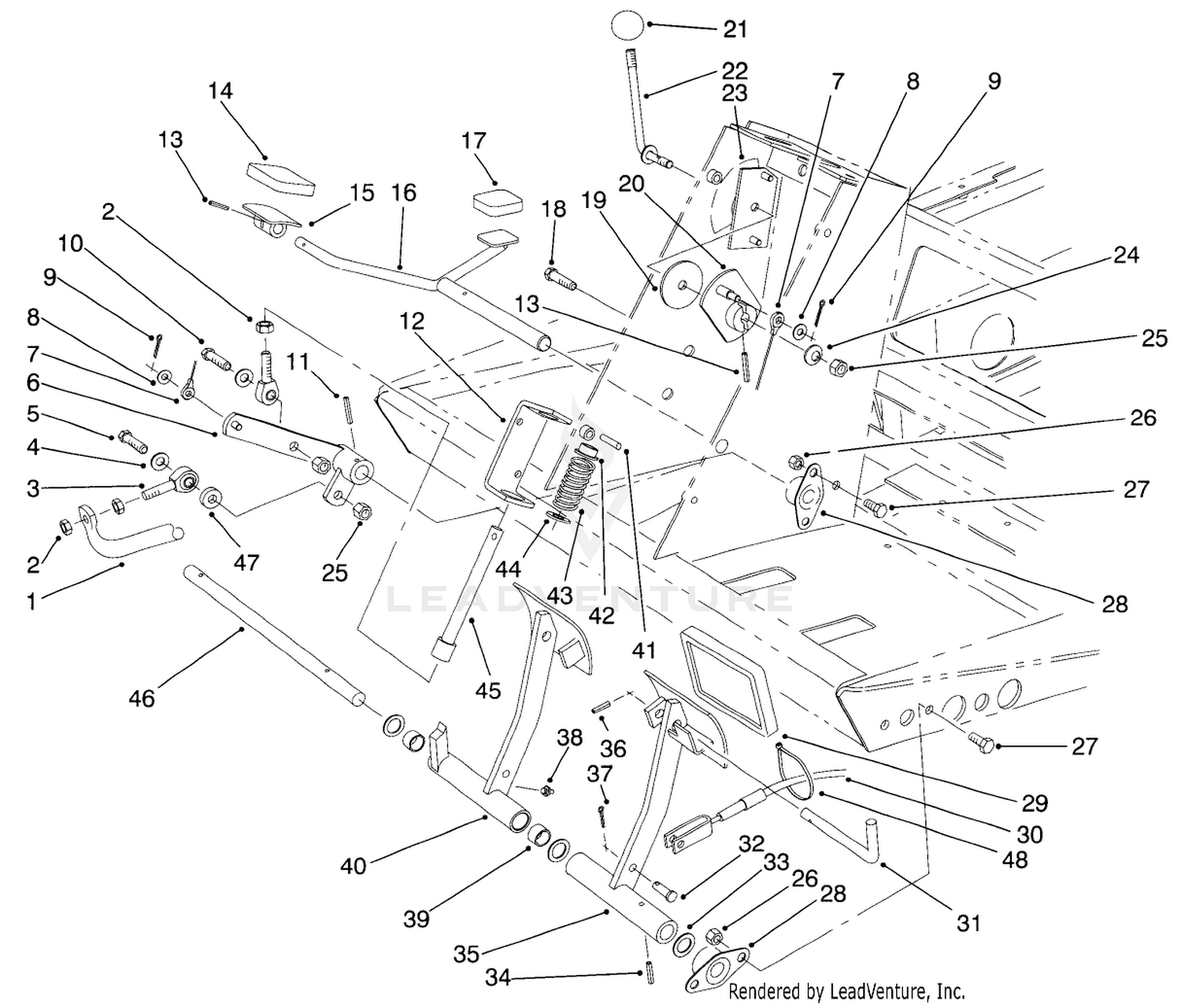 Traction  Brake Pedal Assembly
