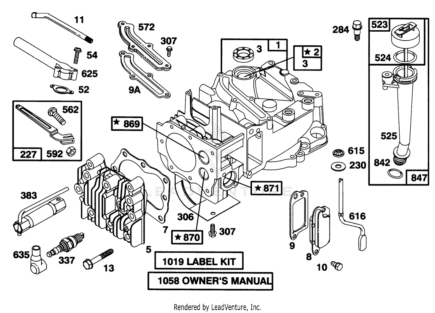 Engine Briggs  Stratton Model 128807-0658-01