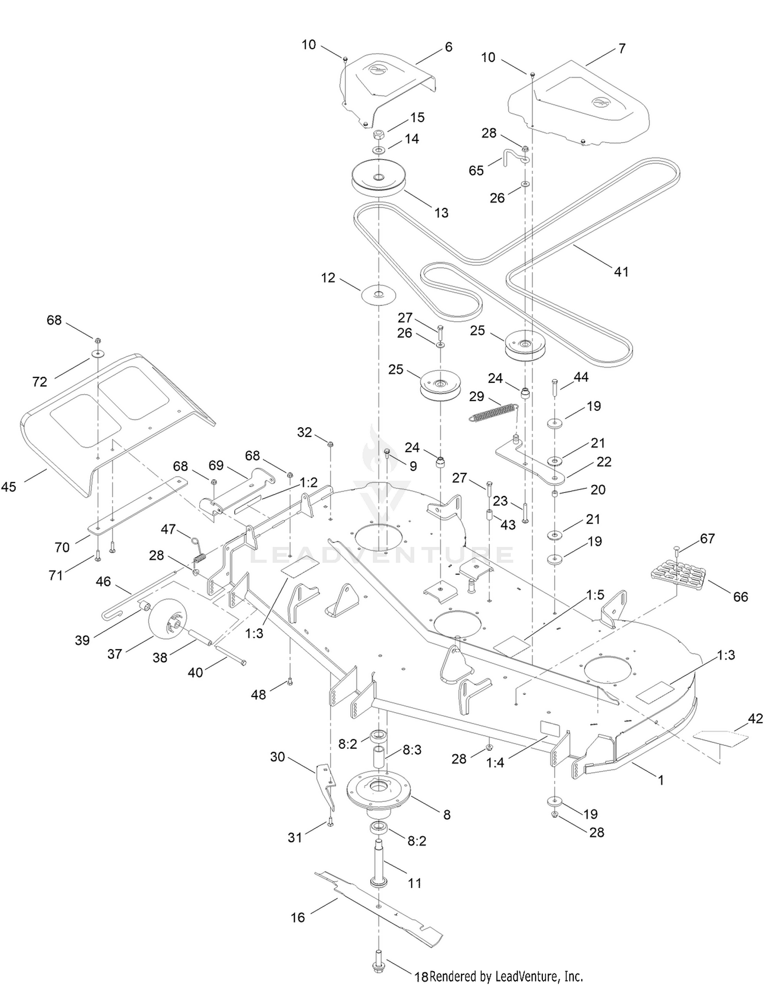 60in Deck and Blade Assembly