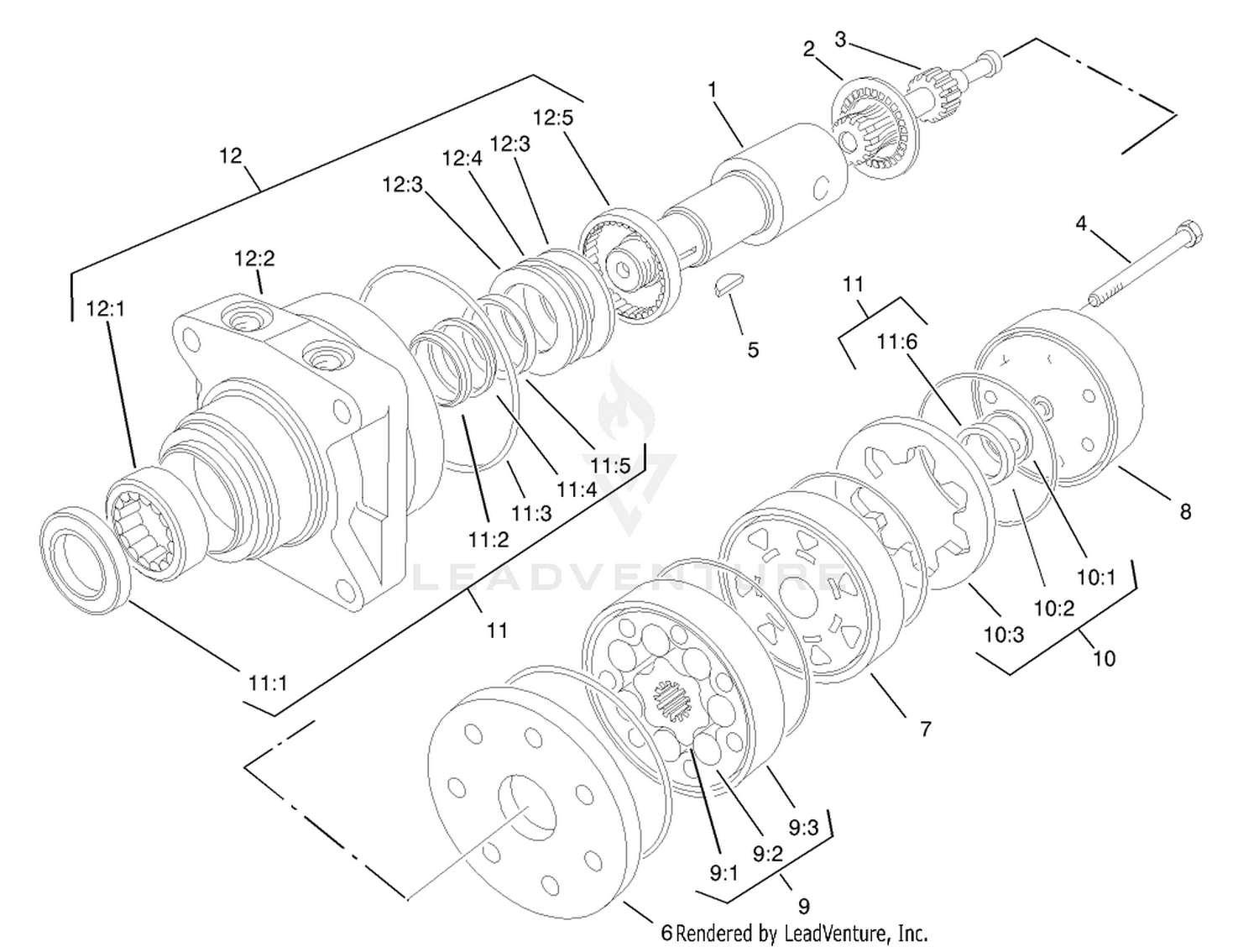 Hydraulic Motor Assembly No. 95-8693