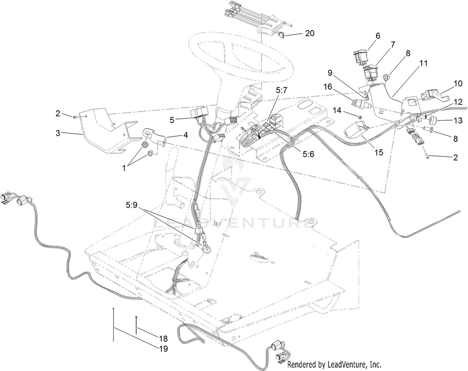 Column Bracket and Harness Assembly