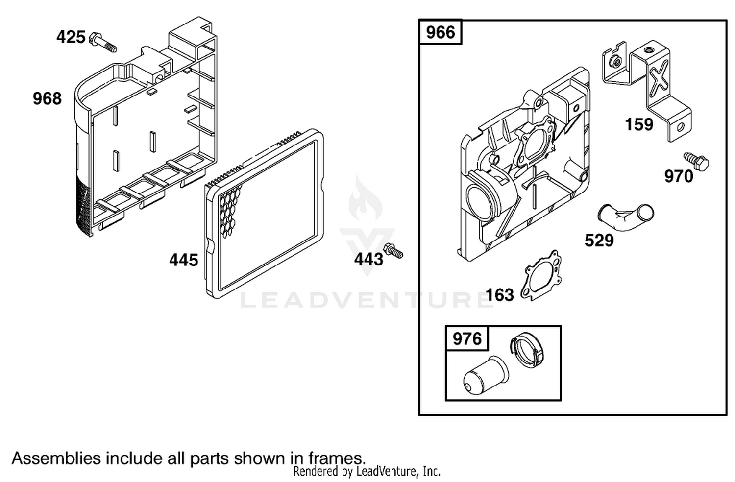 Air Cleaner Assembly Briggs And Stratton Model 12f802-1770-B1