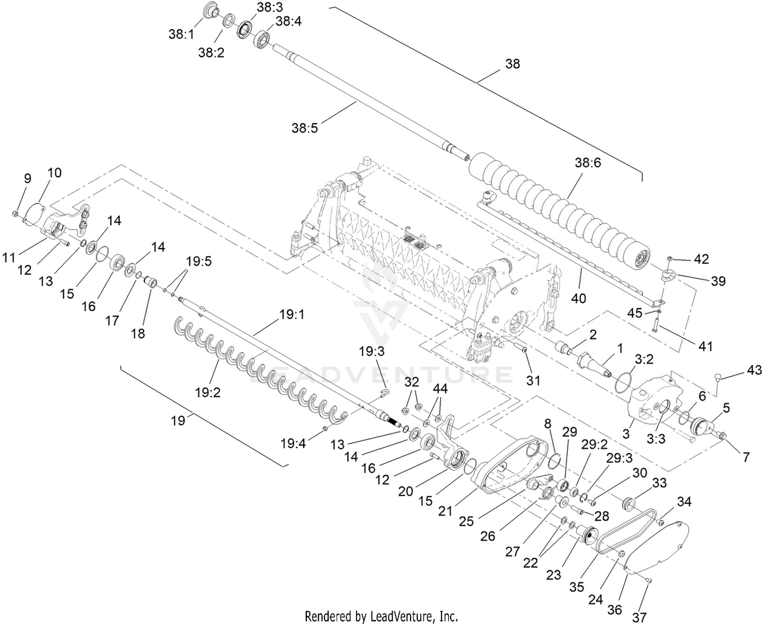Rear Roller Brush and Front Roller Assembly