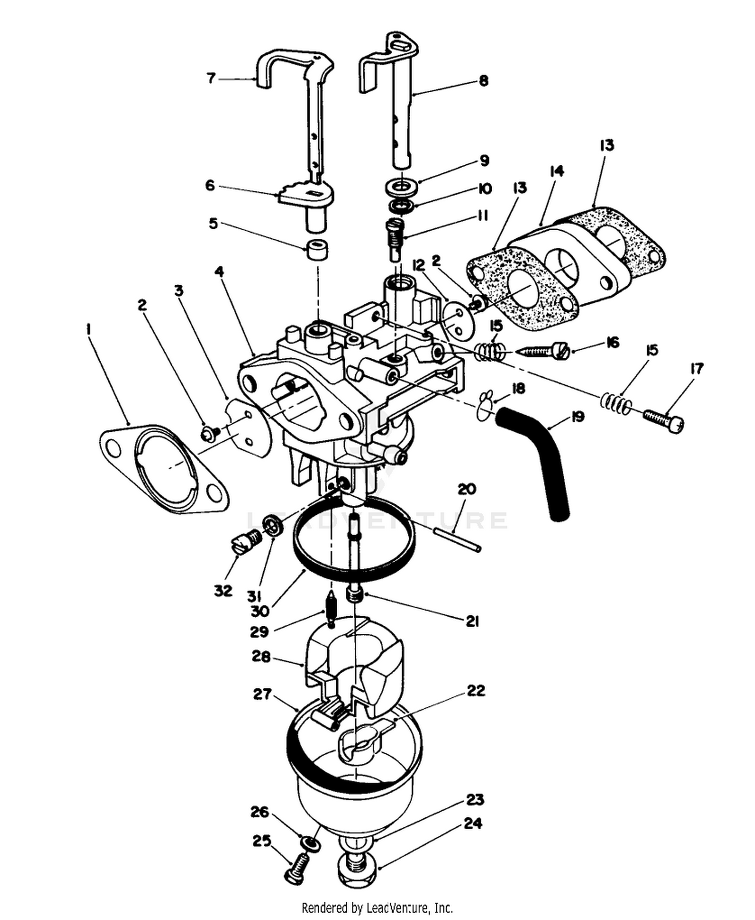 Carburetor Assembly (model No. Vml0-7)