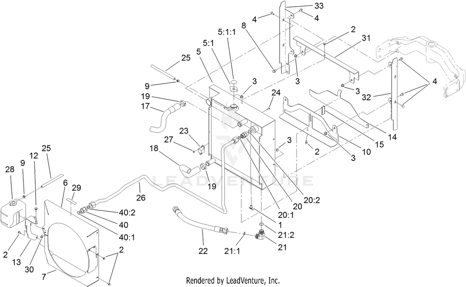 Radiator and Oil Cooler Assembly