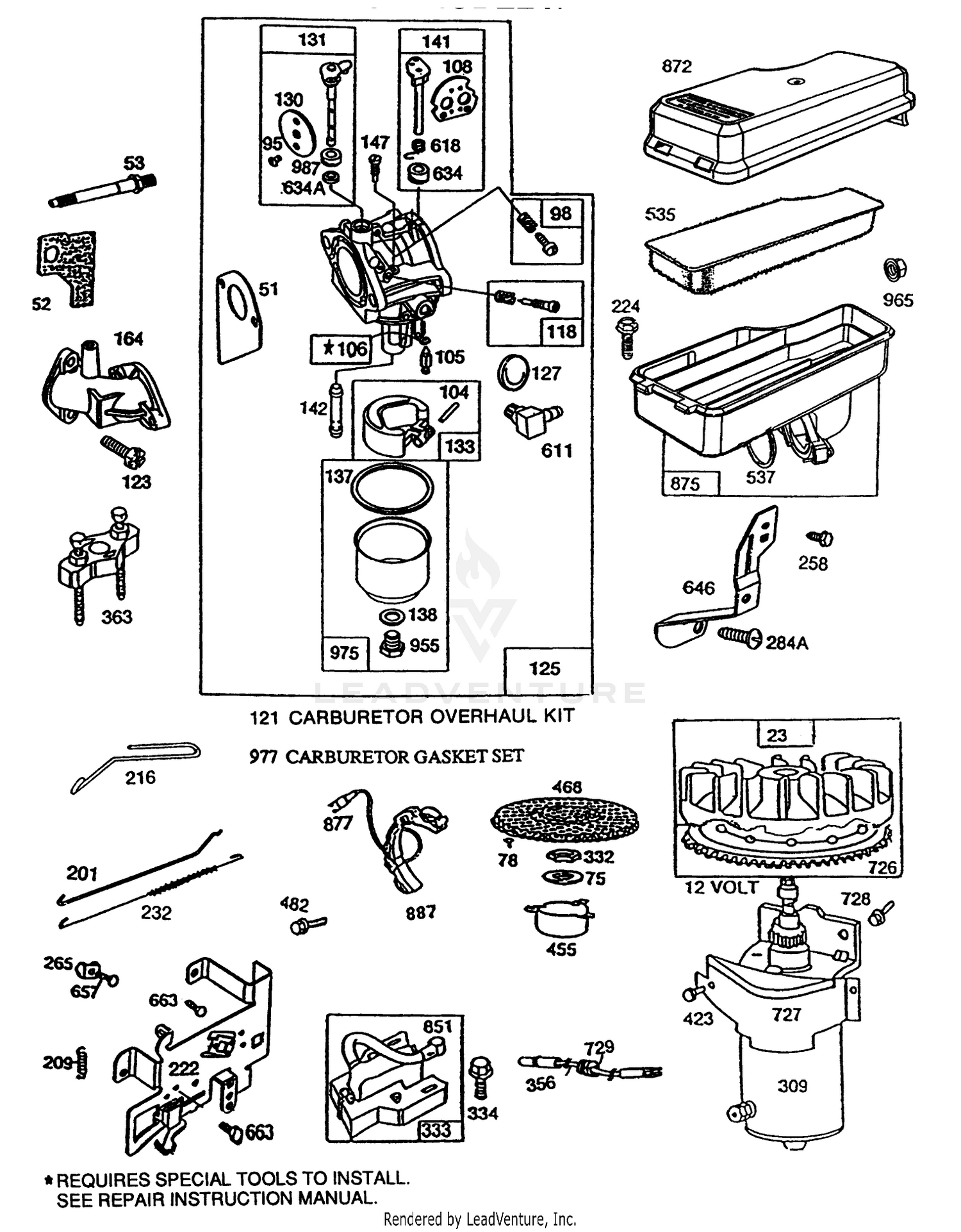 Briggs  Stratton Model No. 191707-0121-01 2