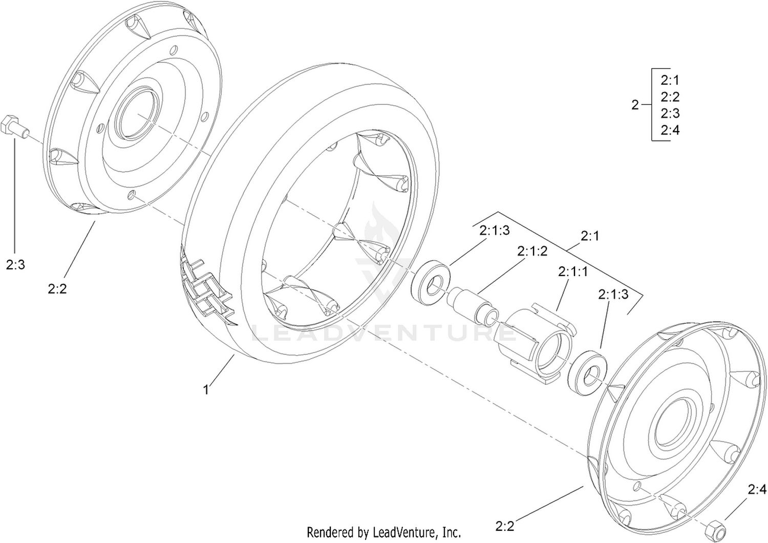 Front Wheel and Tire Assembly No. 100-2870