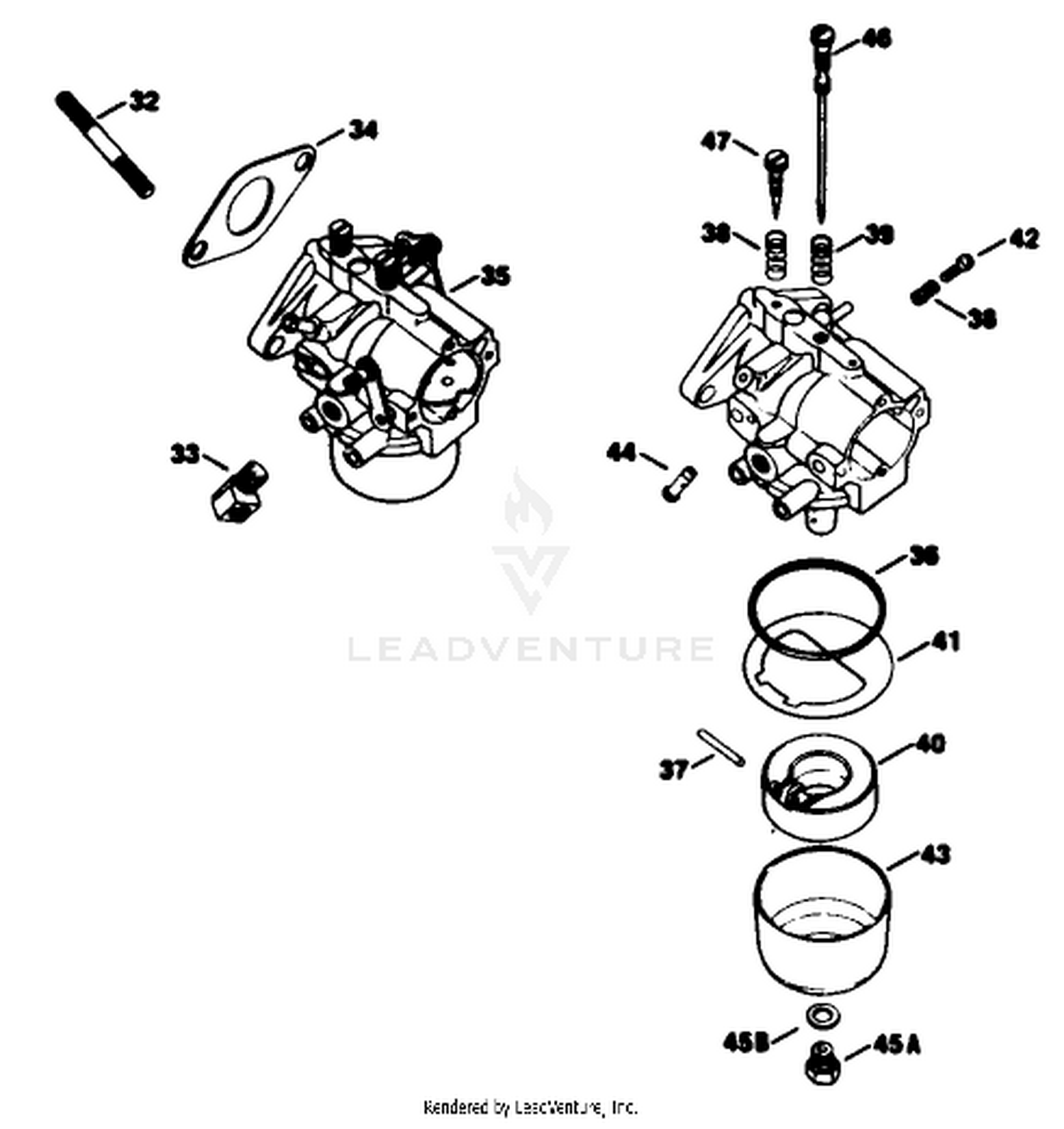 Engine Kohler Model No. K582qs Type No. Ps-36315 Carburetor-Group 5