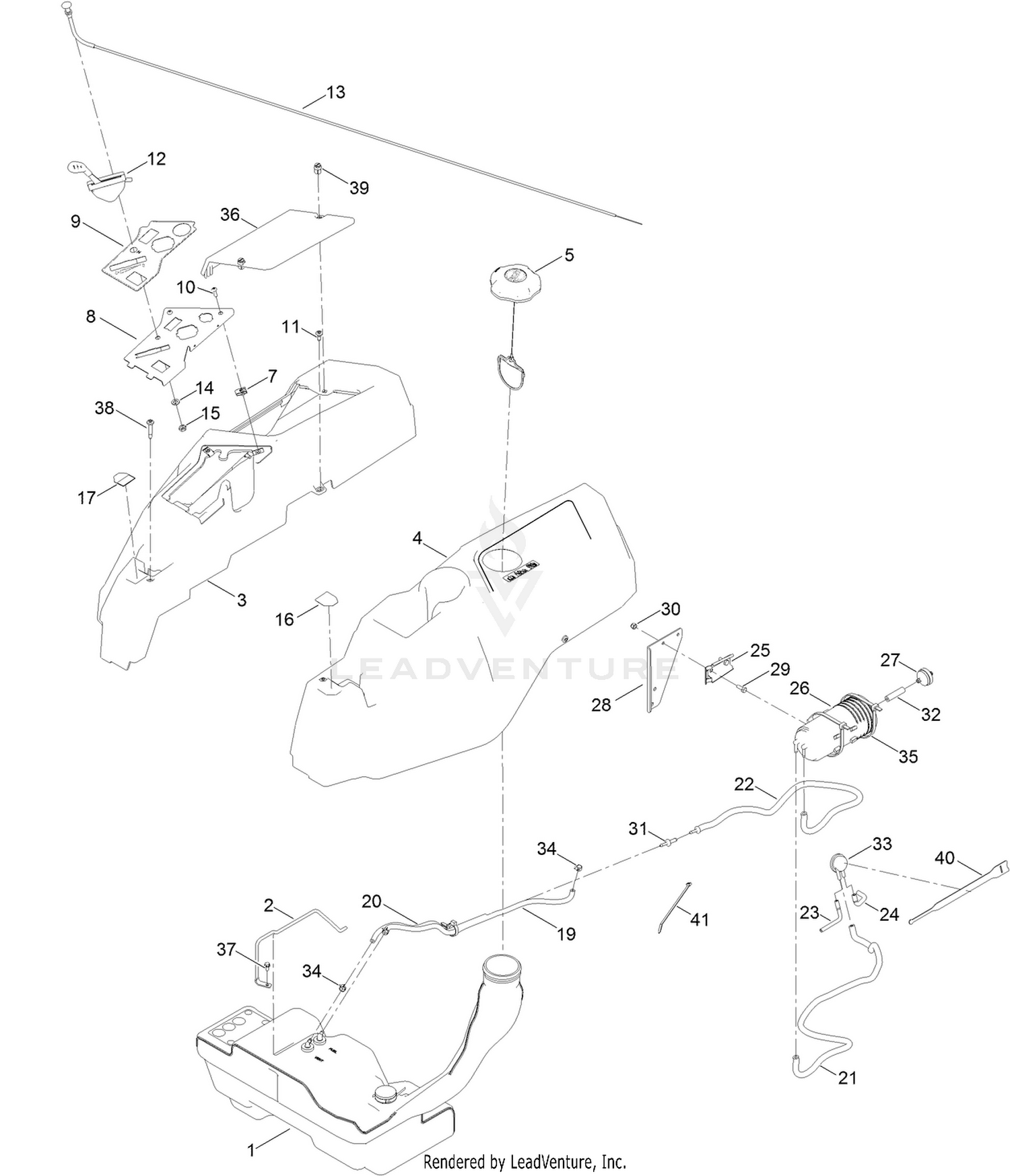 Body Styling and Fuel Tank Assembly