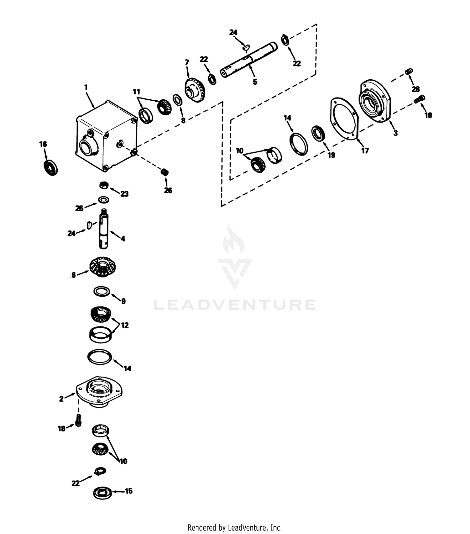 Gear Box Assembly Model No. 1100-010