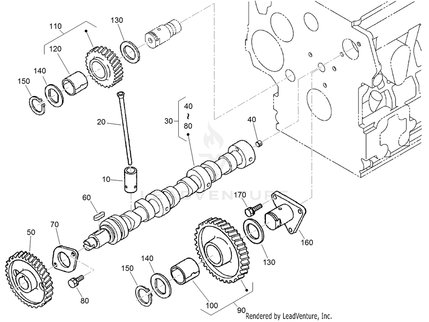 Camshaft and Idle Gear Shaft Assembly