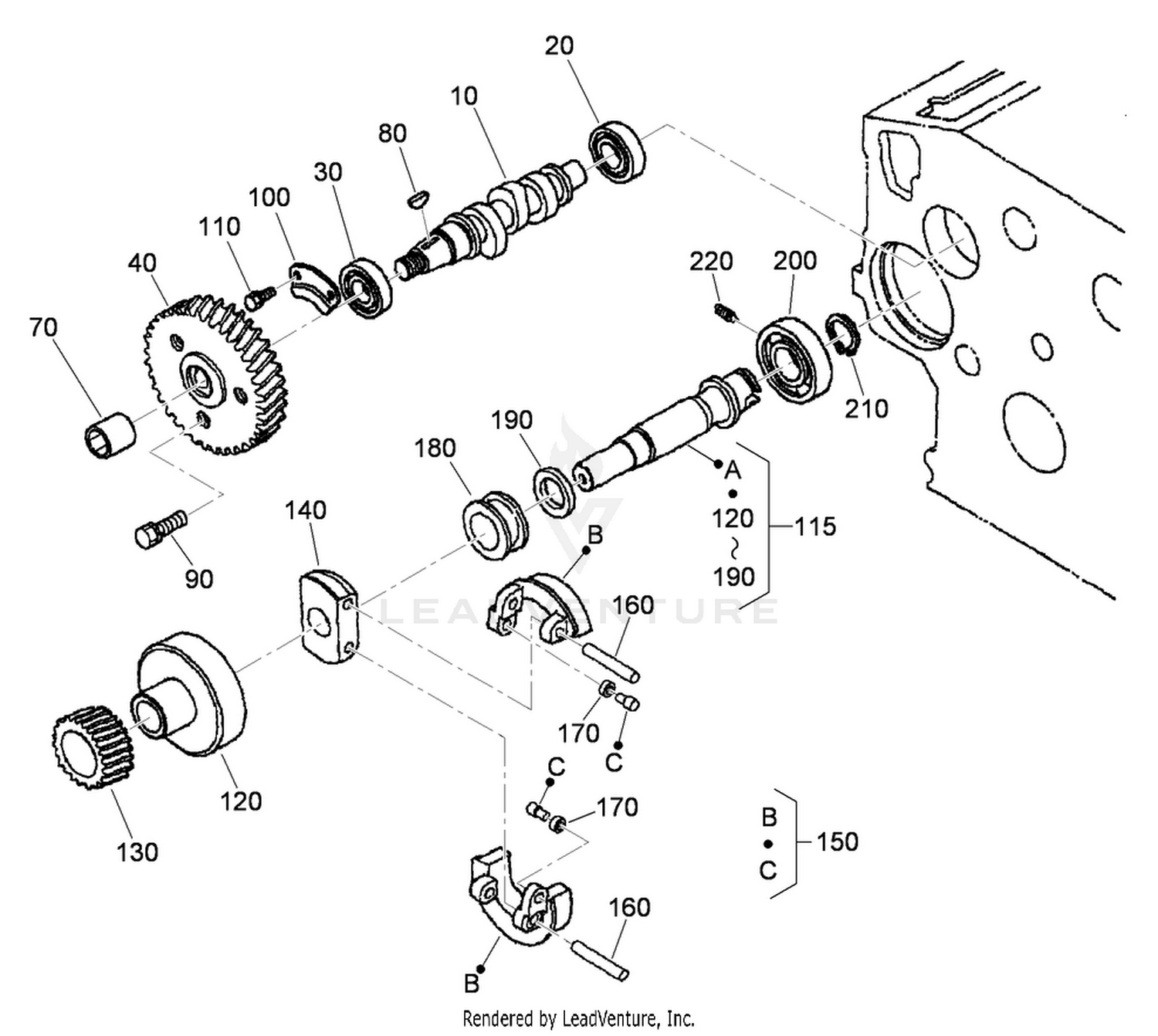 Fuel Camshaft and Governor Shaft Assembly