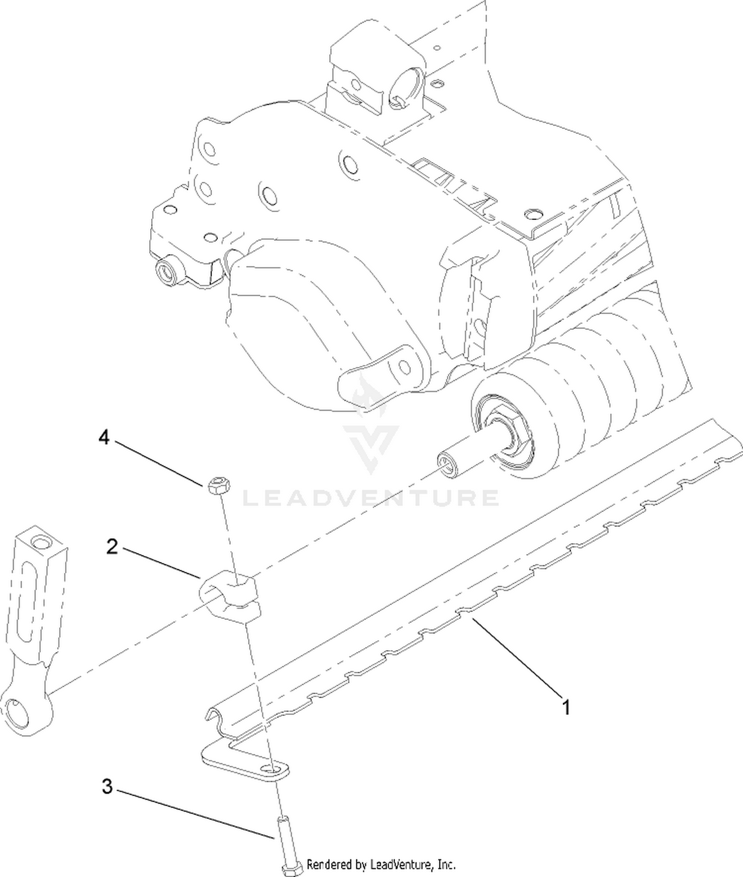18 Inch Wide Brush Scraper Assembly No. 110-2354