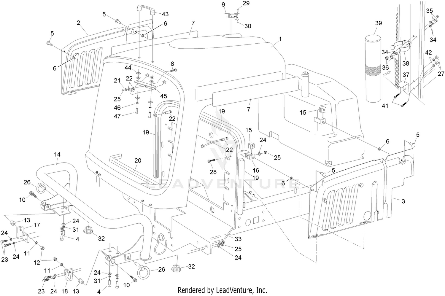 Cover / Side Screen Assembly