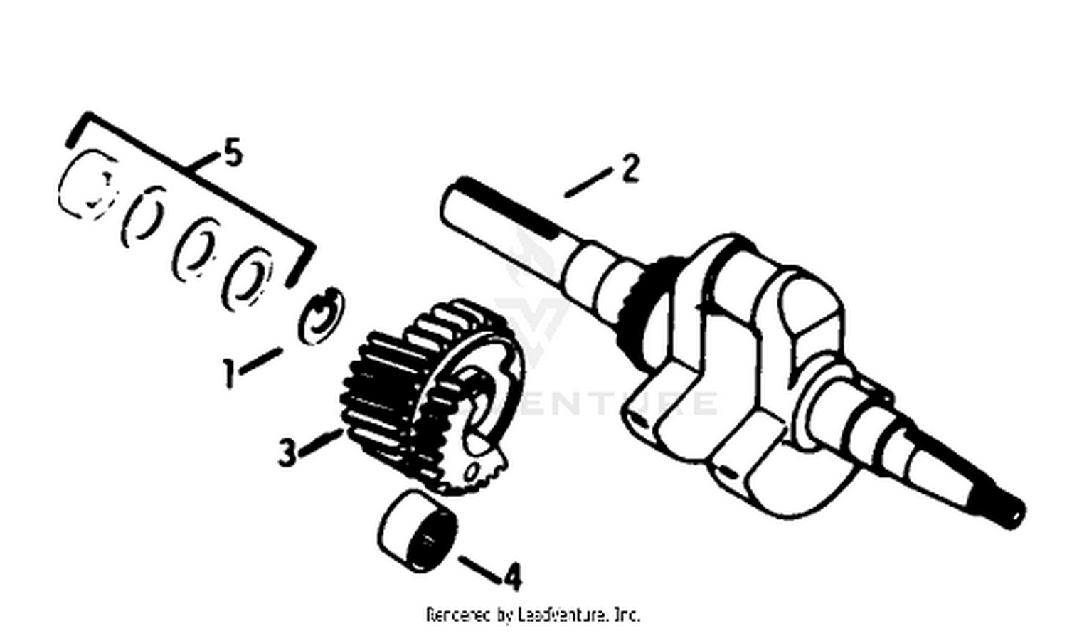 Crankshaft Engine Kohler Model No. K321s Spec. No. 60399