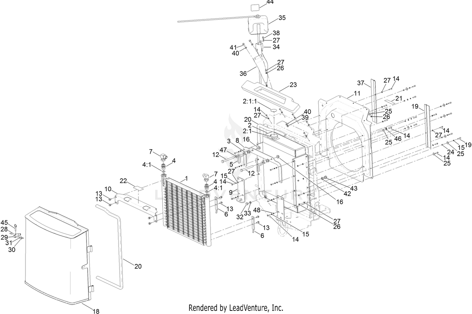 Radiator and Oil Cooler Assembly