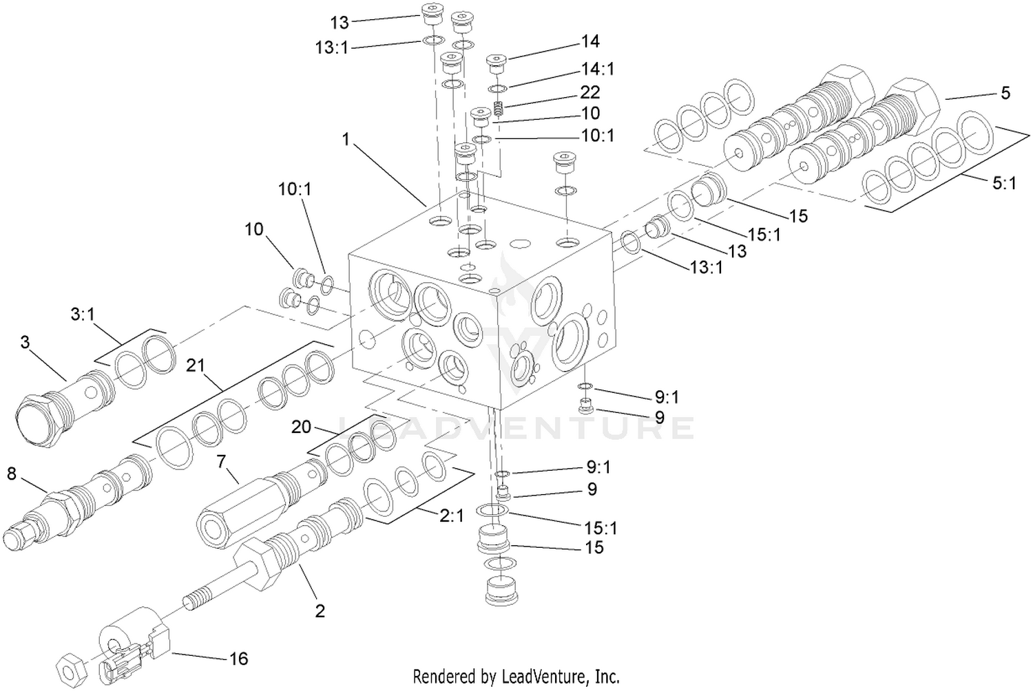 Four Wheel Drive Manifold Assembly No. 100-3054