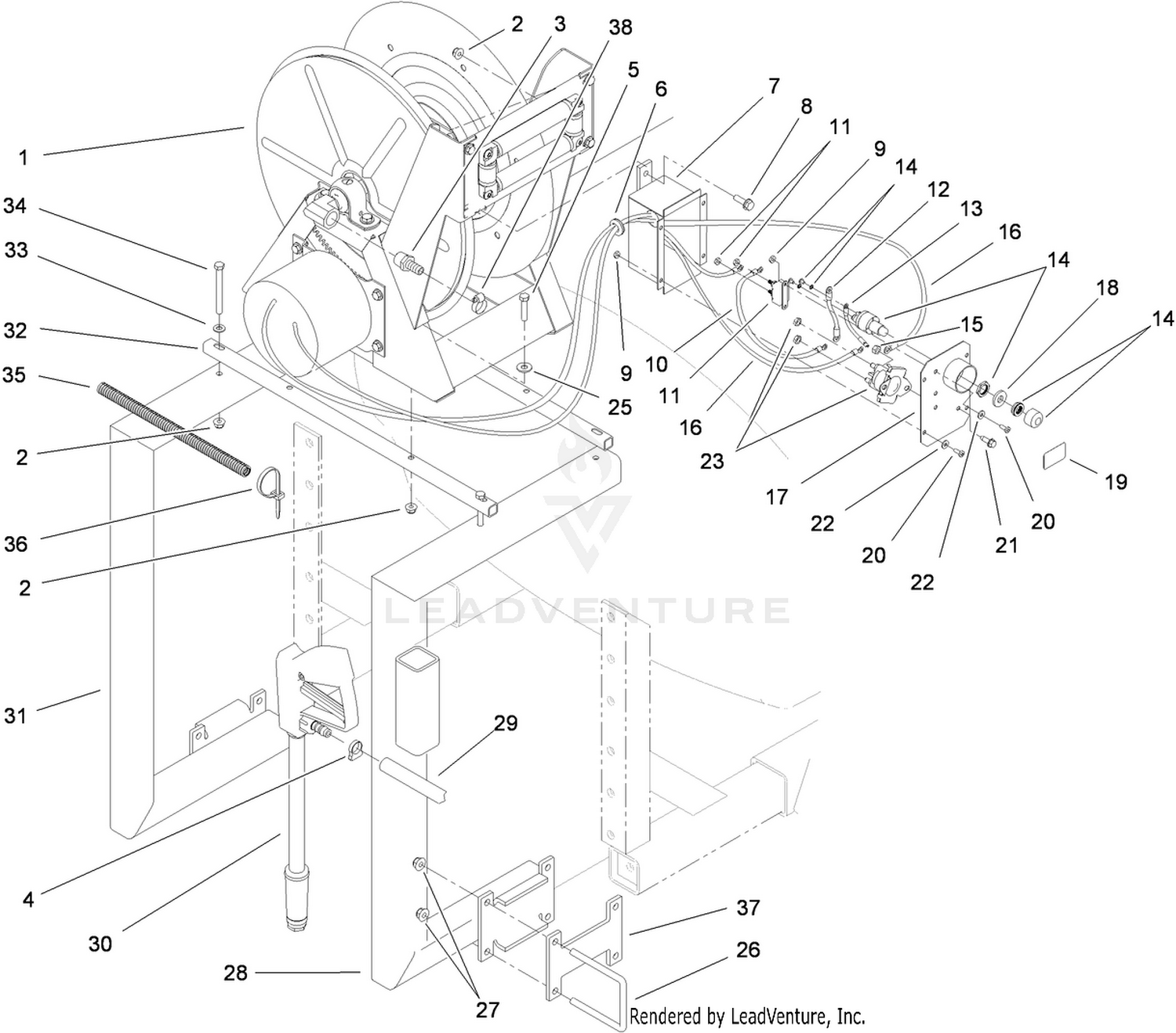 Hose Reel and Valve Box Assembly